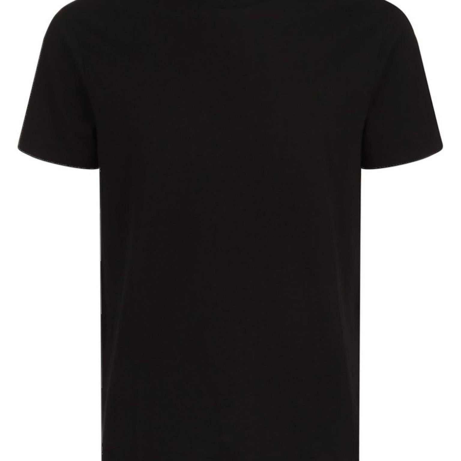 BLACK MUSCLE FIT HIGH NECK T-SHIRT--Mich & Jane