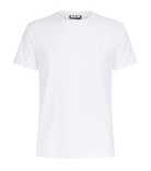 WHITE MUSCLE FIT HIGH NECK T-SHIRT - MICH & JANE