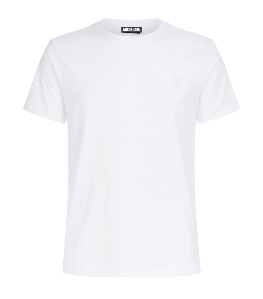 
                  
                    WHITE MUSCLE FIT HIGH NECK T-SHIRT - MICH & JANE
                  
                