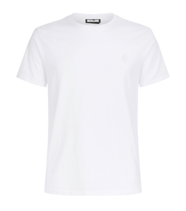 WHITE MUSCLE FIT HIGH NECK T-SHIRT - MICH & JANE
